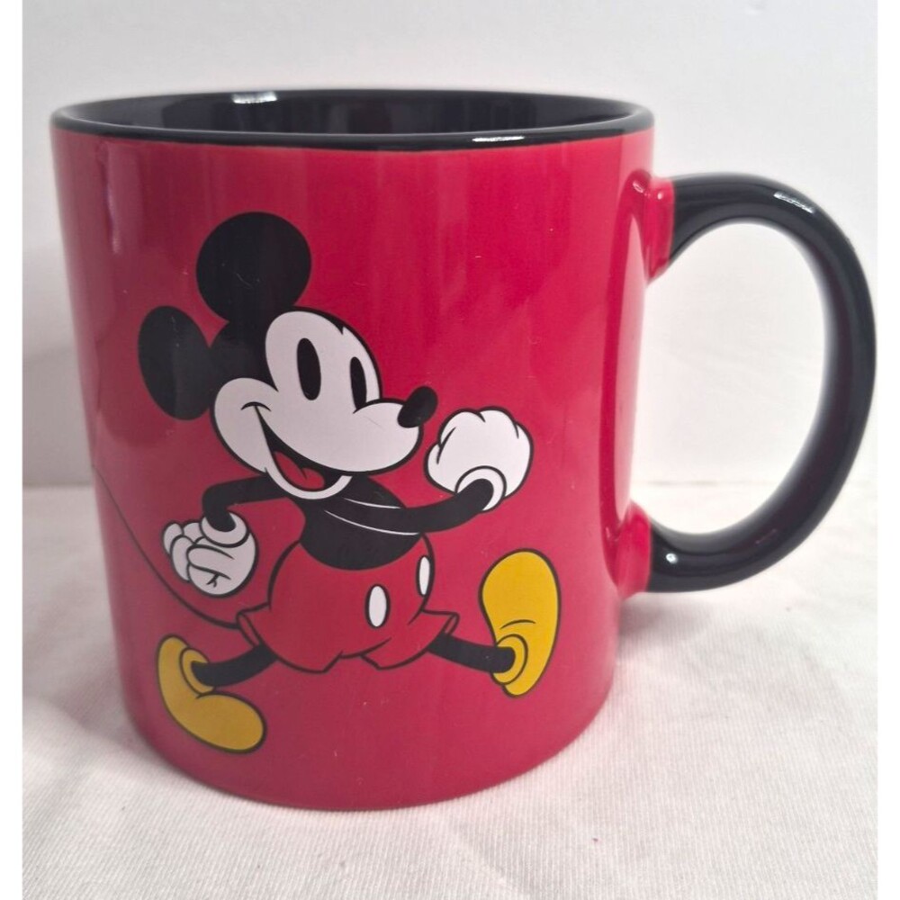 Jerry Leigh Disney Mickey Mouse Red & Black Mug, Dishwasher & Microwave Safe